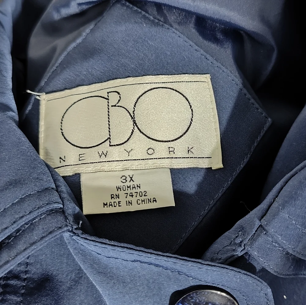 CBO New York Women's Jacket - Navy Blue - Size 3X - Picture 6 of 6
